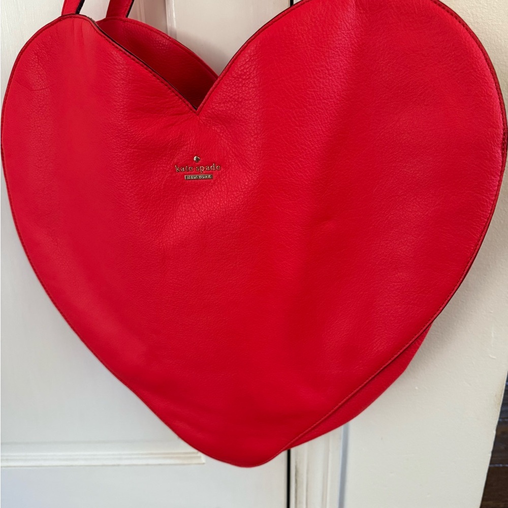 Kate Spade Red Love Birds Large Tote Bag - Picture 7 of 9